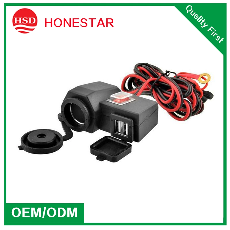 High Quality Dual USB 3.1A with Fuse Motorcycle Charger