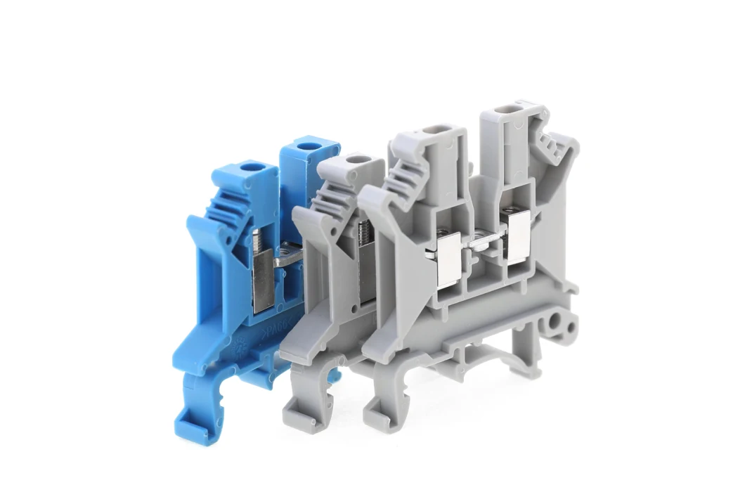 DIN Rail Types Fuse Terminal Block UK 2.5mm Plastic Screw Clamp Terminal Connector