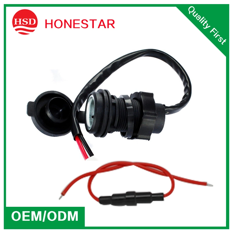 12V Motorcycle Waterproof Cigarette Lighter Charger Power Outlet Socket