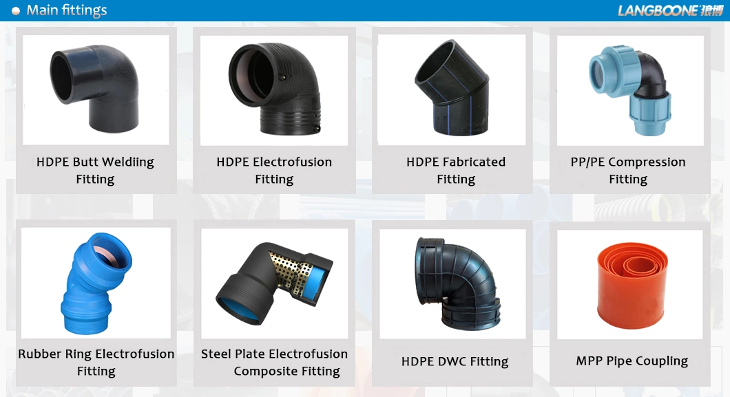 ISO1587 Standard HDPE Electric Fusion Bend/Elbow PE Ef Reducing Coupling Fitting