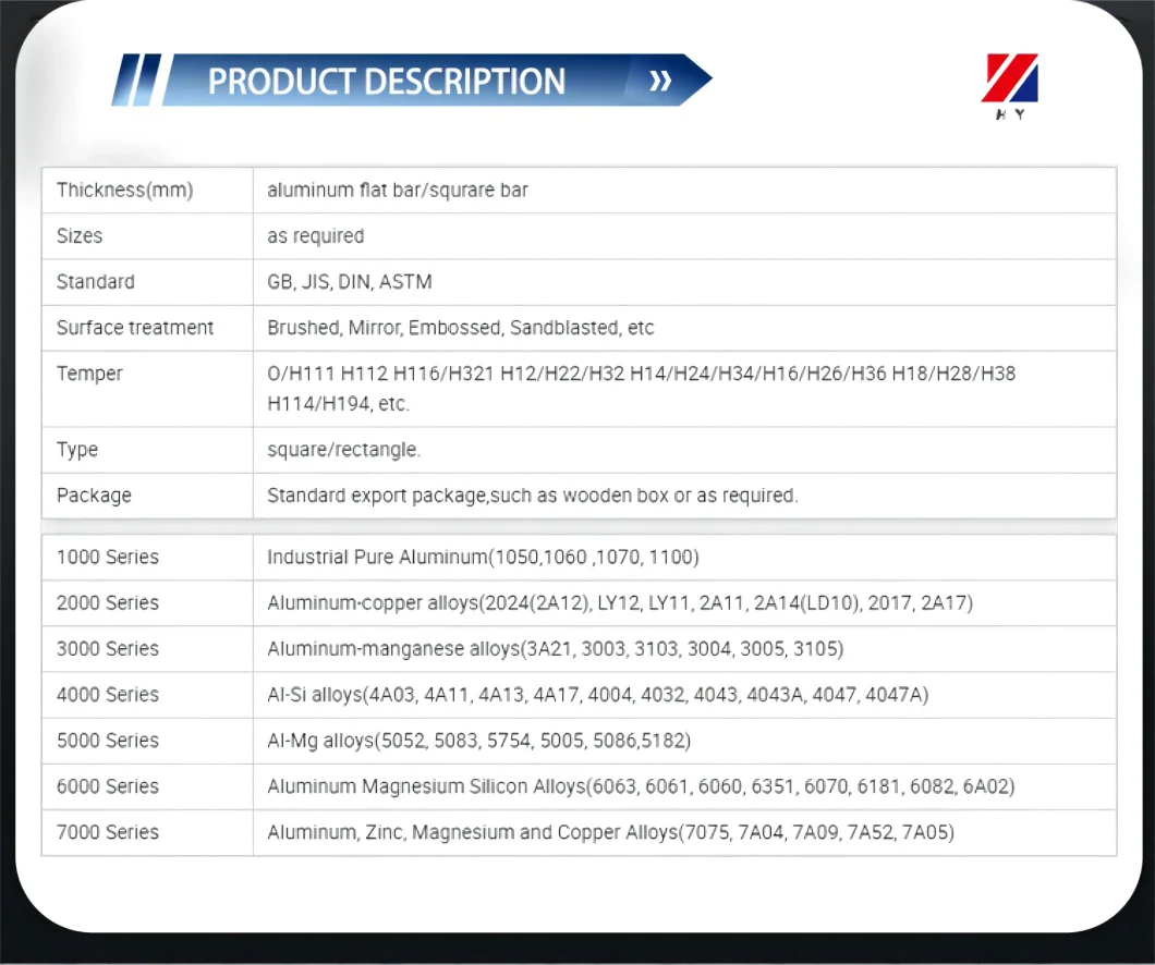 OEM Sizes Cut to Size 6061 6063 Rectangle / Square Aluminum Flat Bar Busbar