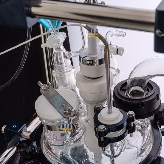 Reactor con camisa de vidrio de nuevo tipo 50L/ Reactor de vidrio de doble capa con baño calefactor