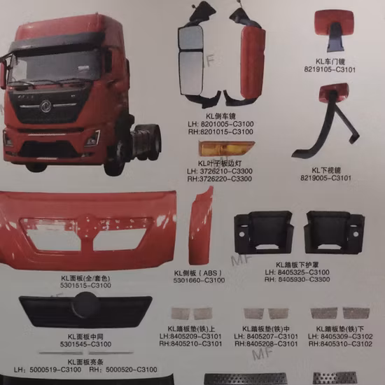 Accesorios para carrocería de automóviles Accesorios para camiones de alta calidad y precio razonable Piezas de apariencia completa para camiones Dongfeng